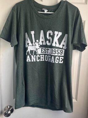 Anchorage Alaska Heather Green Tee-Brand New!